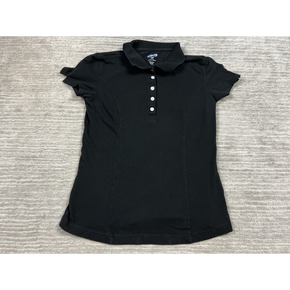 Riders by Lee Top Womens Small Black Short Sleeve Cotton Blend Instantly Slims
